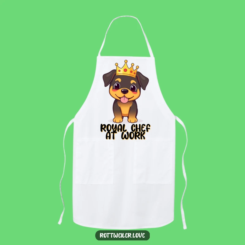 Funny Royal Rottweiler Apron: Cook with Dignified Command