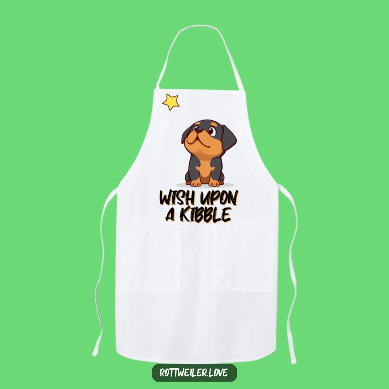 Funny Surprised Rottweiler Apron: Whimsical Dog Gift for Cooks