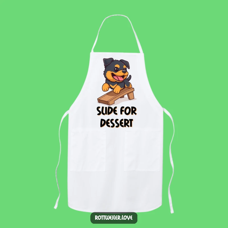 Funny Rottweiler Ramp Apron: Cook with Canine Glee