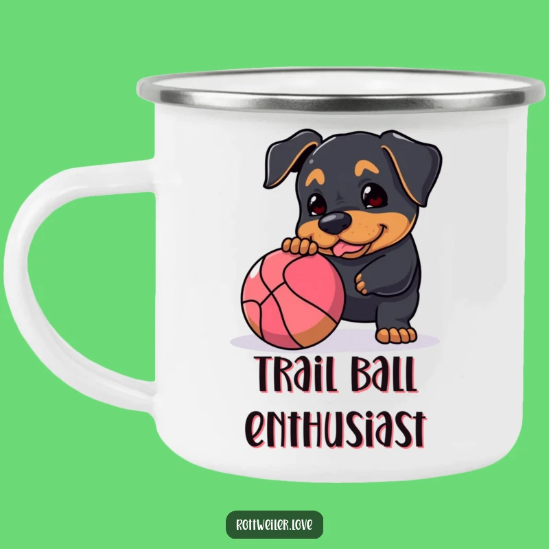 Funny Rottweiler Camping Mug: Your Playful Companion for Outdoor Adventures