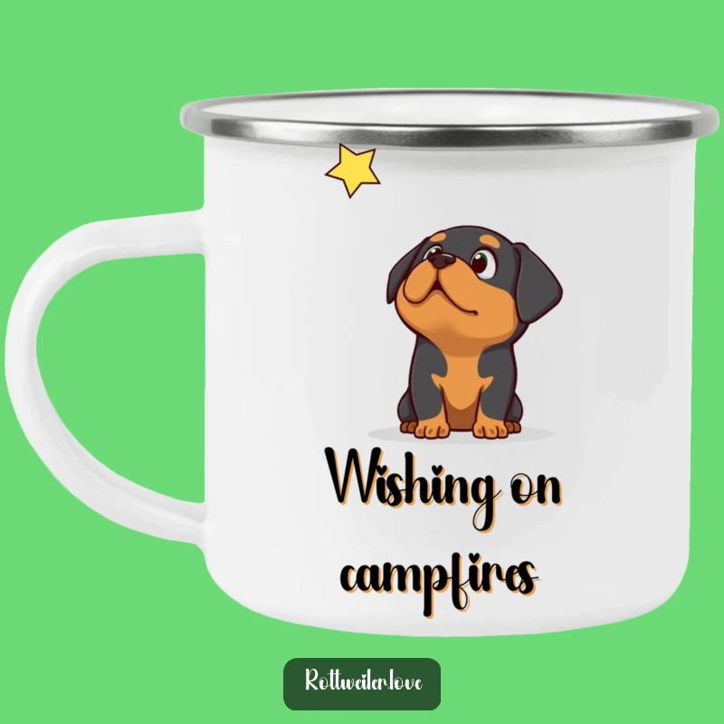 Funny Surprised Rottweiler Camping Mug: Durable Starry Night Gift