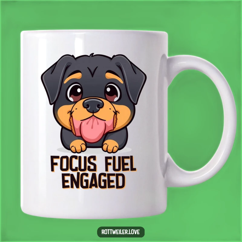 Funny Kawaii Rottweiler Mug: Treat Balance Skill - Adorable Gift!