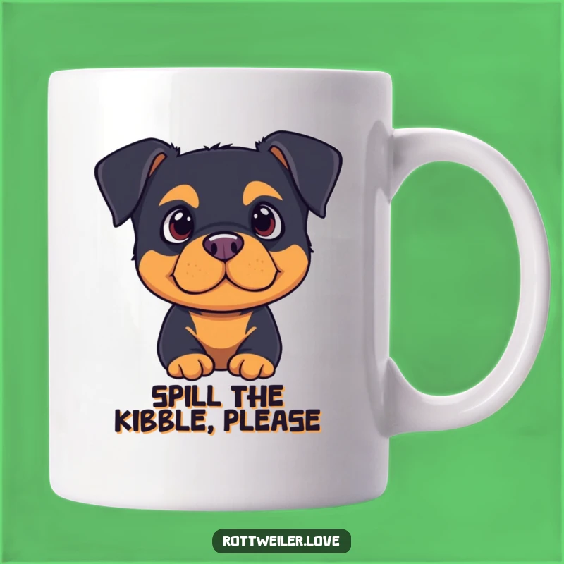 Funny Listening Rottweiler Mug: Attentive Dog Lover Gift