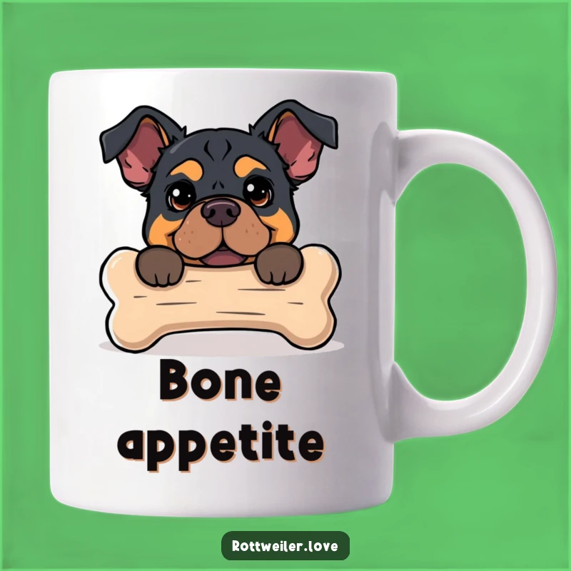 Funny Rottweiler Bone Mug - Hilarious Dog Surprise Gift