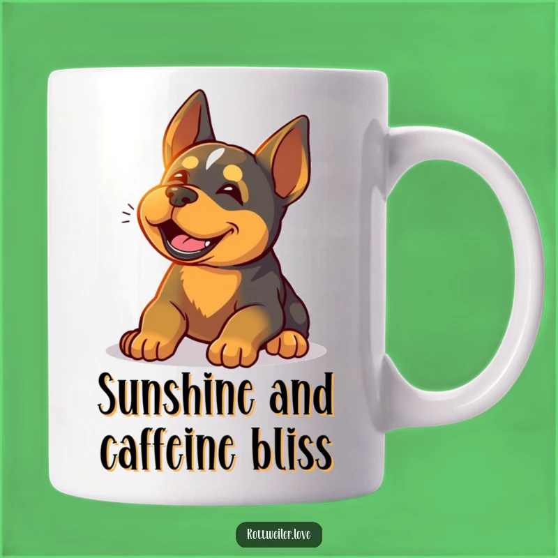 Funny Rottweiler Sunshine Mug: A Hilarious Gift for Relaxed Dog Lovers
