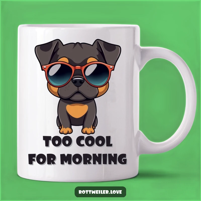 Funny Rottweiler Shades Mug - Cool Dog Gift Idea for Him