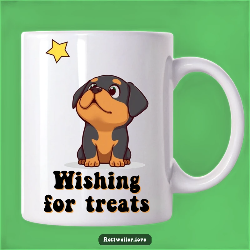 Funny Surprised Rottweiler Mug: Wish Upon a Star Dog Gift