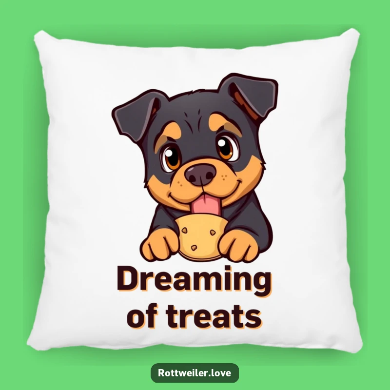Funny Rottweiler Treat Pillow: Cozy Comfort for Curious Dog Enthusiasts