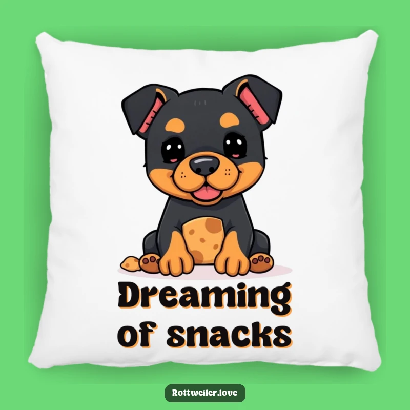 Funny Kawaii Rottweiler Treat Pillow - Soft Hopeful Pup Cushion Gift