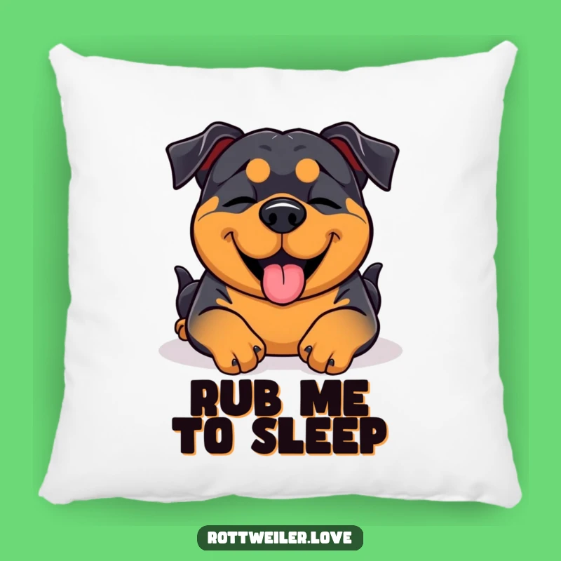 Funny Rottweiler Pillow: Blissful Belly Rub Comfort