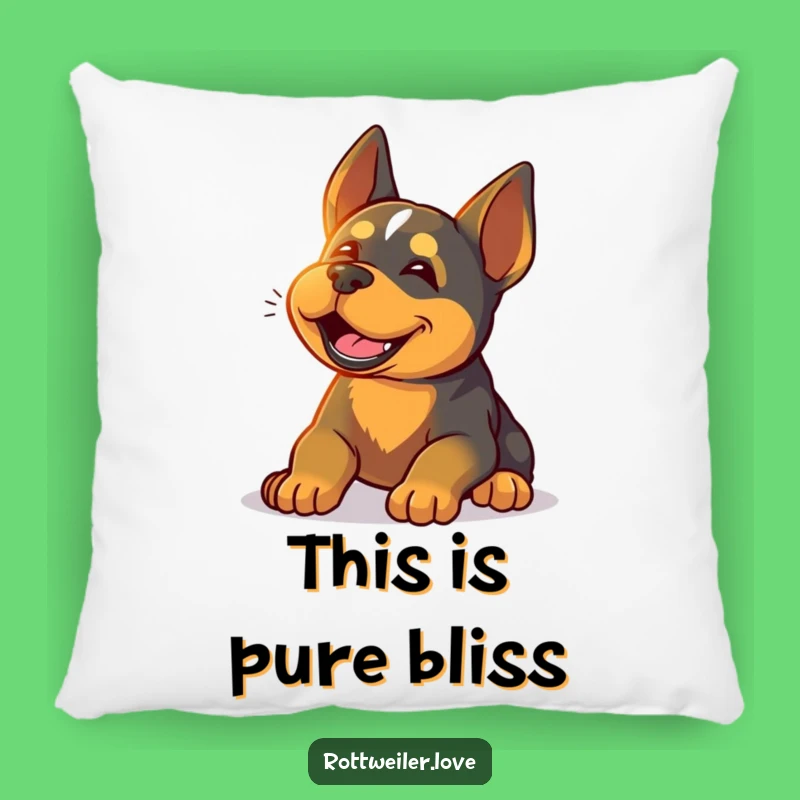Funny Rottweiler Pillow: Cuddle Up with This Hilarious Relaxed Dog Accent