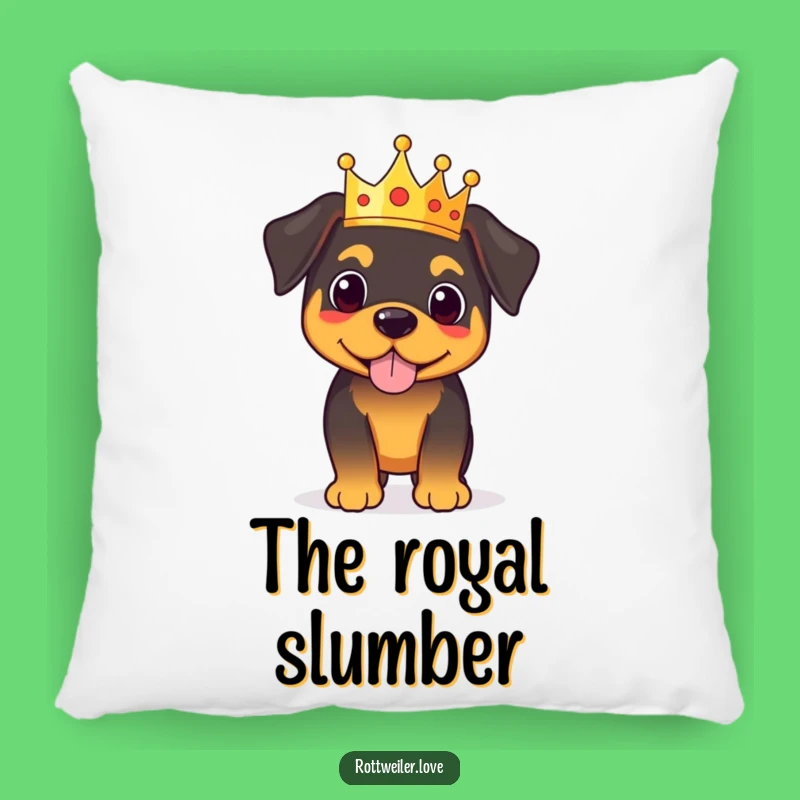 Funny Royal Rottweiler Pillow: Plush Comfort with Regal Flair