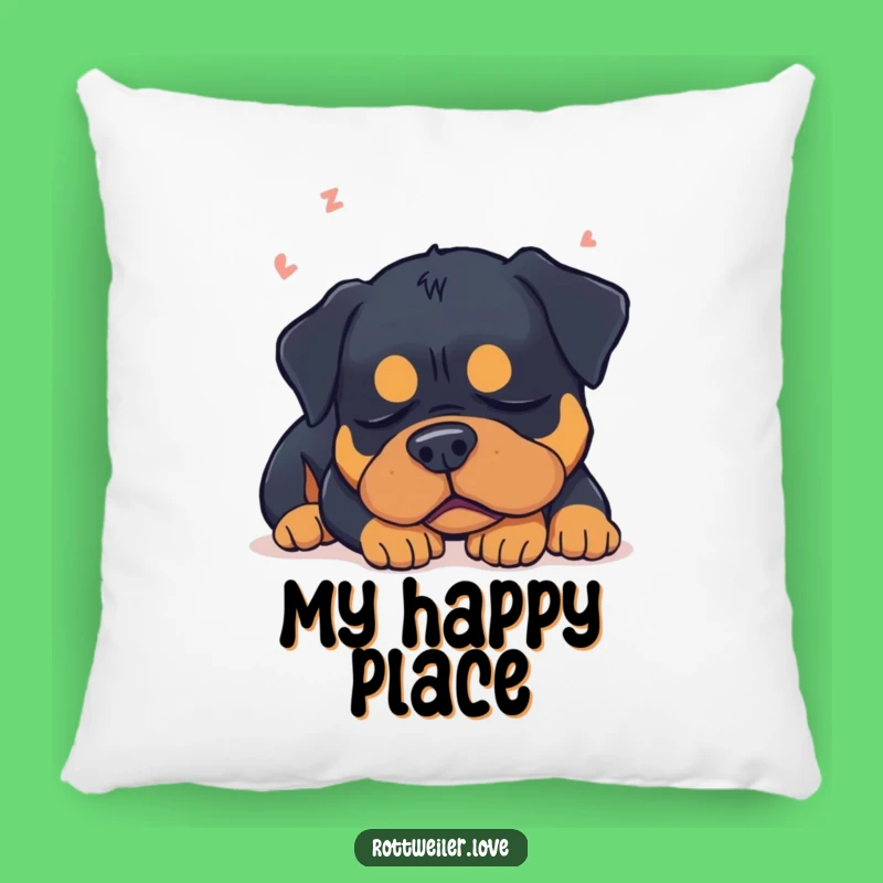 Funny Sleepy Rottweiler Dream Pillow: Cozy Nap Time Gift