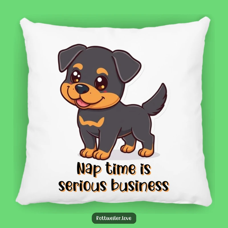 Funny Rottweiler Pillow: Comfy Dog Accent Gift with Wagging Tail