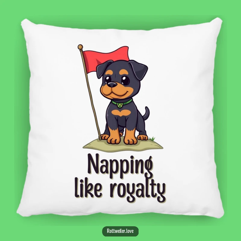 Funny Rottweiler Flag Pillow: Cozy Patriotic Dog Throw Pillow Gift