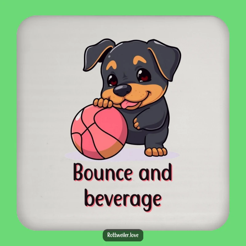Funny Rottweiler Drink Coasters: Protect Surfaces with Playful Dog Style