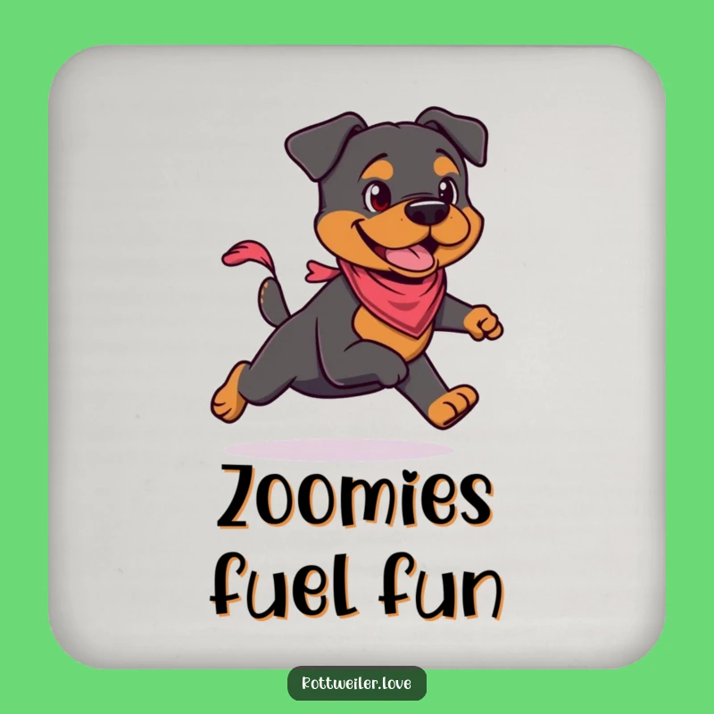 Funny Rottweiler Bandana Coasters: Protect Surfaces with Canine Coolness