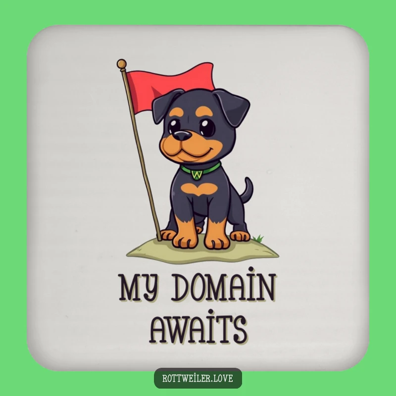 Funny Rottweiler Flag Coasters: Patriotic Dog Drink Protector Gift
