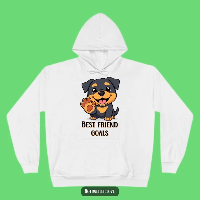 Funny Kawaii Rottweiler Hoodie: Cozy Comfort with a Friendly Dog's Charm