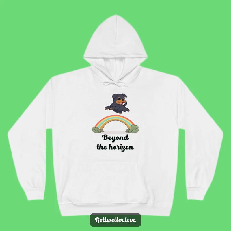 Funny Rainbow Bridge Rottweiler Hoodie: Comforting Dog Memorial Gift