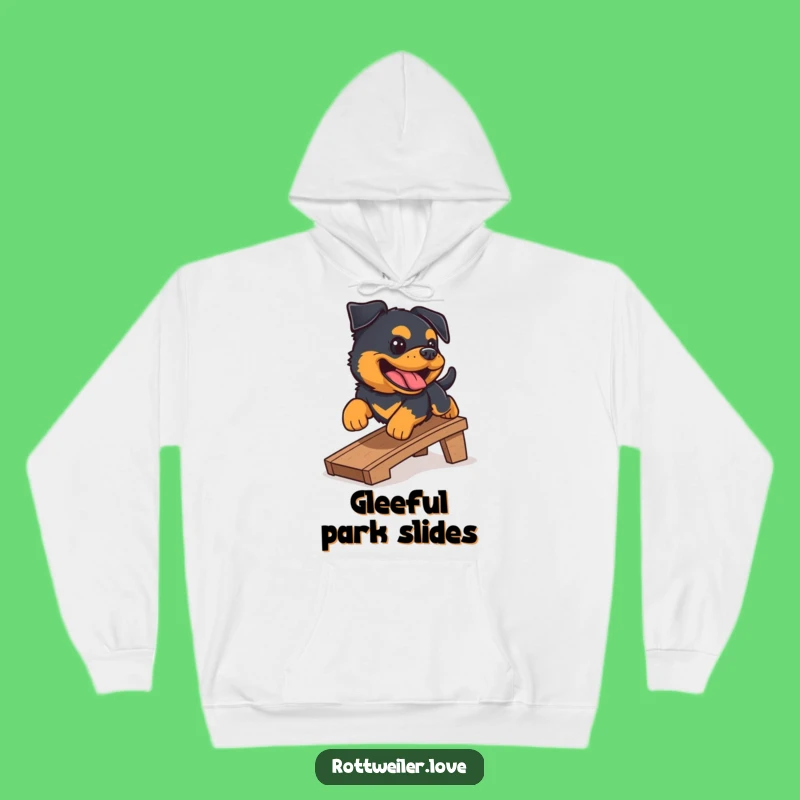 Comfy Rottweiler Ramp Hoodie: Warmth and Laughter for Slide Lovers