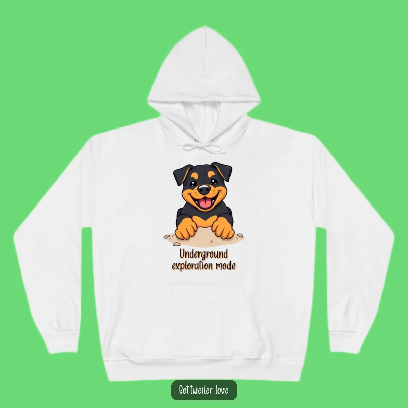 Funny Kawaii Rottweiler Hoodie: Digging Fun - Cozy Gift!