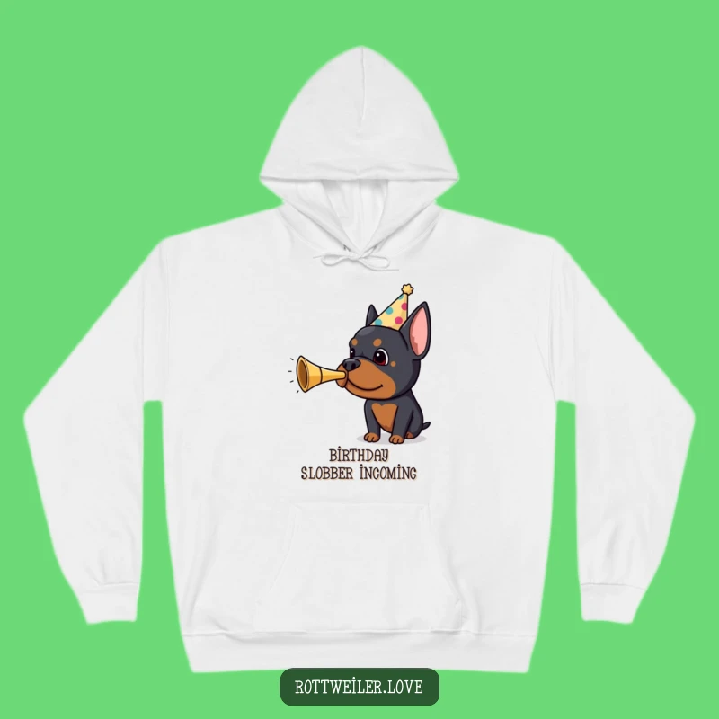 Funny Rottweiler Hoodie: Cozy Up in Style with This Hilarious Party Dog Design