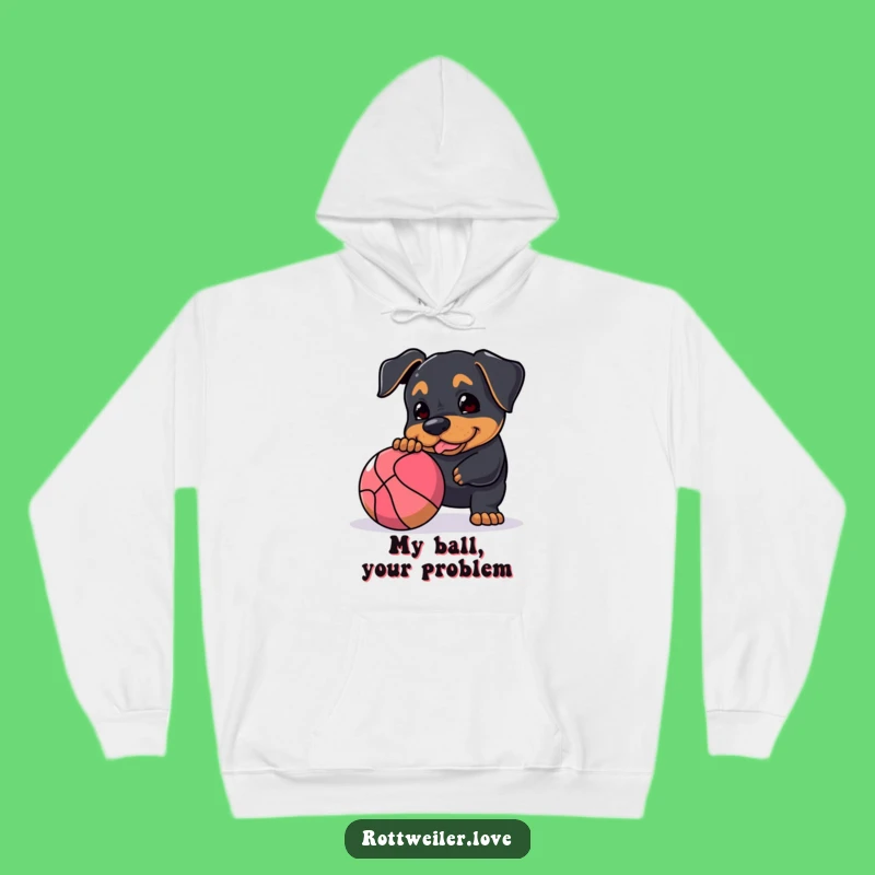 Funny Rottweiler Hoodie: Cozy Up with This Hilarious Playful Dog Design
