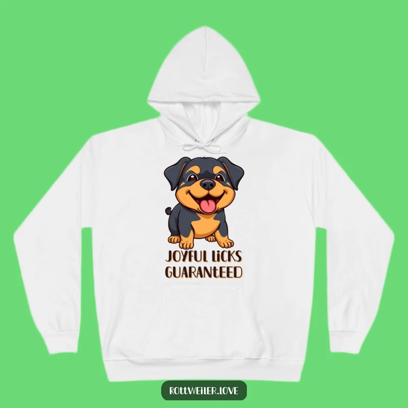 Funny Rottweiler Lick Hoodie: Cozy Joyful Dog, Warm Hug Gift!