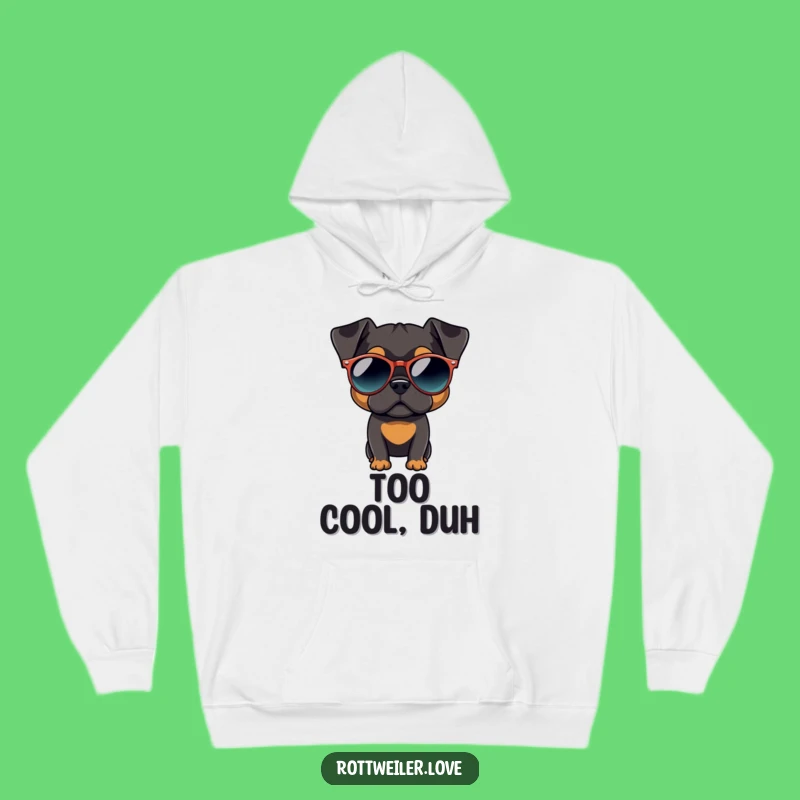 Funny Rottweiler Shades Hoodie - Cozy & Cool Canine Comfort Gift