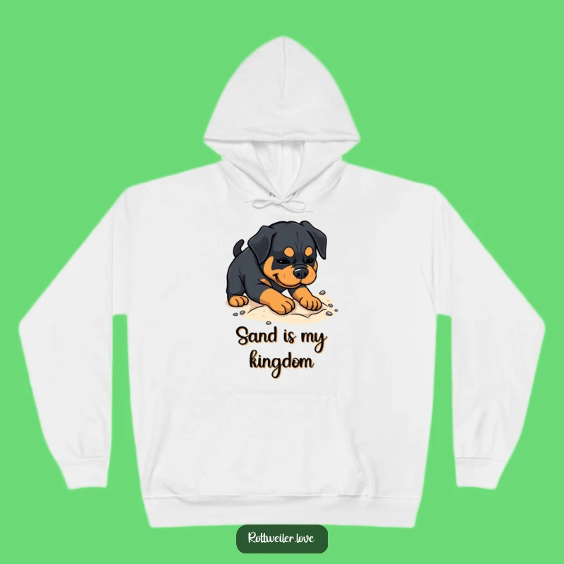 Funny Rottweiler Digging Hoodie - Cozy & Playful Canine Comfort Gift