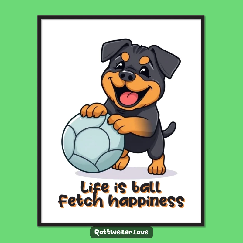 Funny Free Printable Rottweiler Wall Art: Fetching Fun Decor