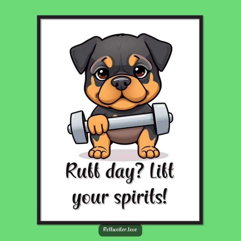 Free Printable Fitness Rottweiler Wall Art: Funny Downloadable Decor for a Motivated Space