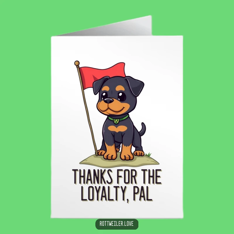 Free Printable Rottweiler Thank You Card: Proud Pup Expresses Gratitude to You!