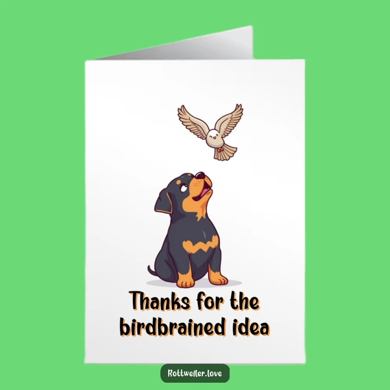 Free Printable Thank You Card: Enthusiast Rottweiler, Thoughtful Downloadable Gift of Gratitude