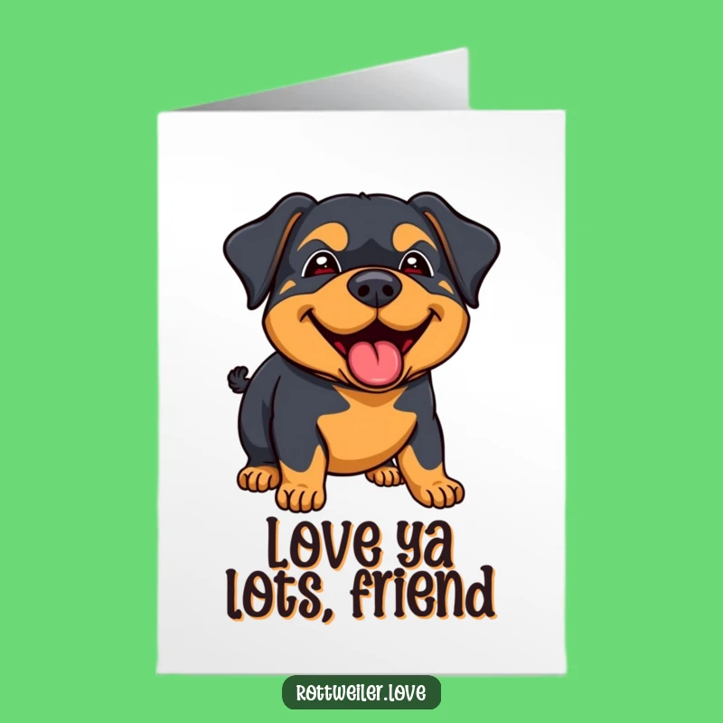 Free Printable Thank You Card: Joyful Rottweiler Lick, Funny Downloadable Gift