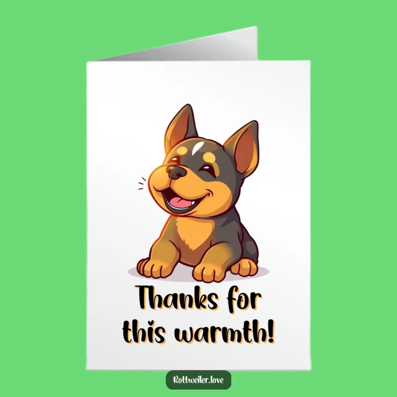 Thank You Rottweiler Free Printable Card: Sunny Gratitude Downloadable Gift