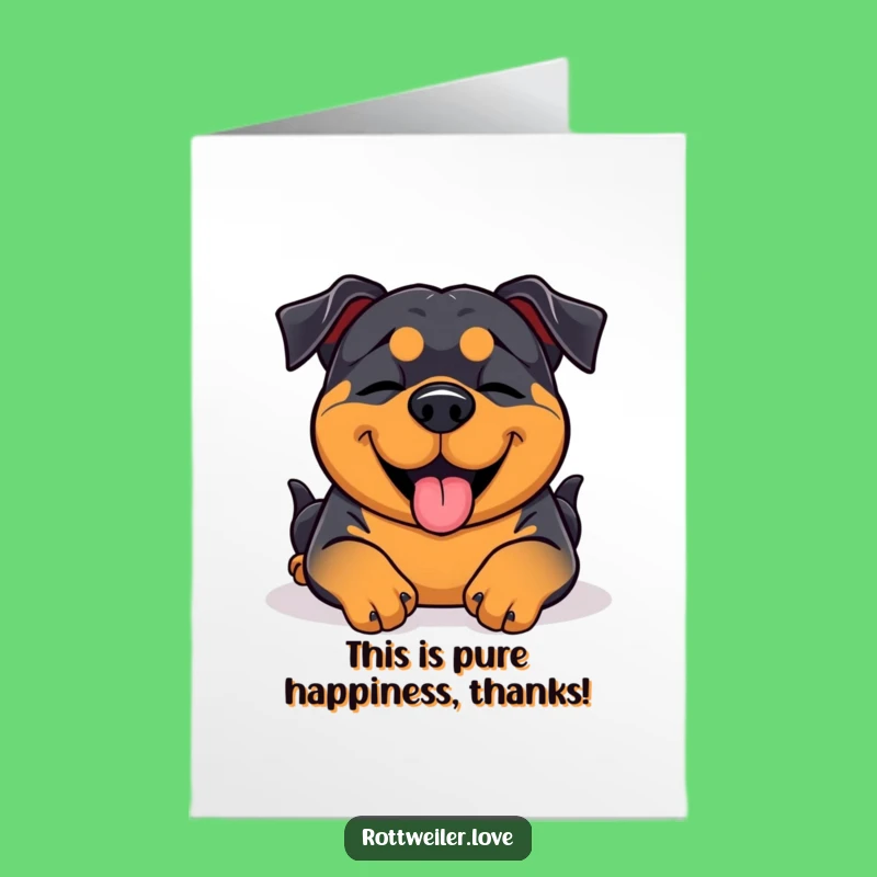 Free Printable Rottweiler Thank You Card: Happy Pup Thanks - Funny Downloadable Gift