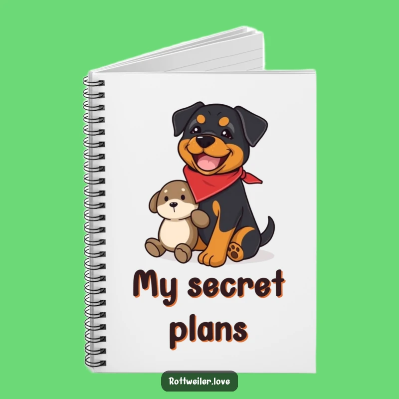 Funny Rottweiler Guard Notebook: Jot Down Ideas with Joyful Protection
