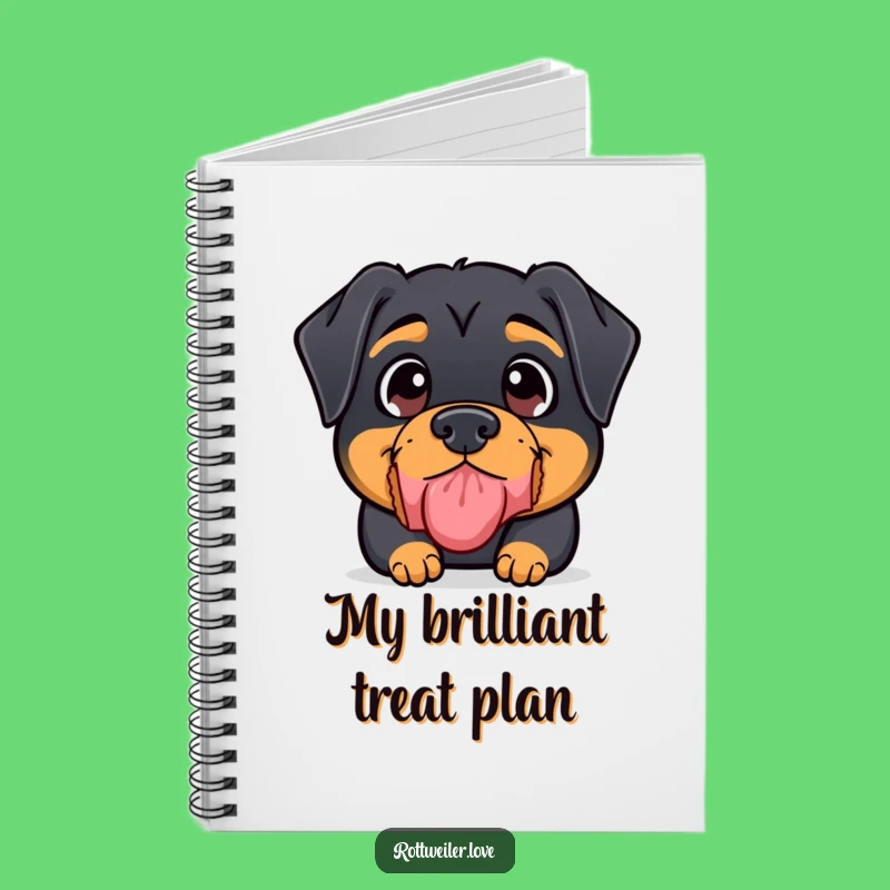 Funny Rottweiler Notebook: Treat Balance Cover - Journal Gift!