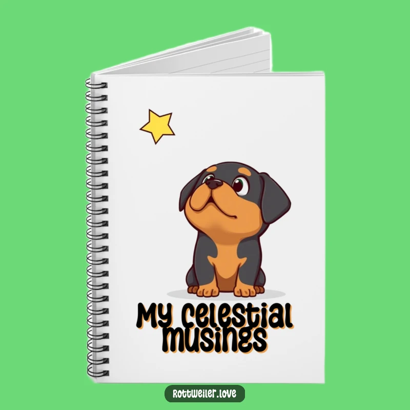 Funny Surprised Rottweiler Notebook: Wishful Gift for Dog Lovers
