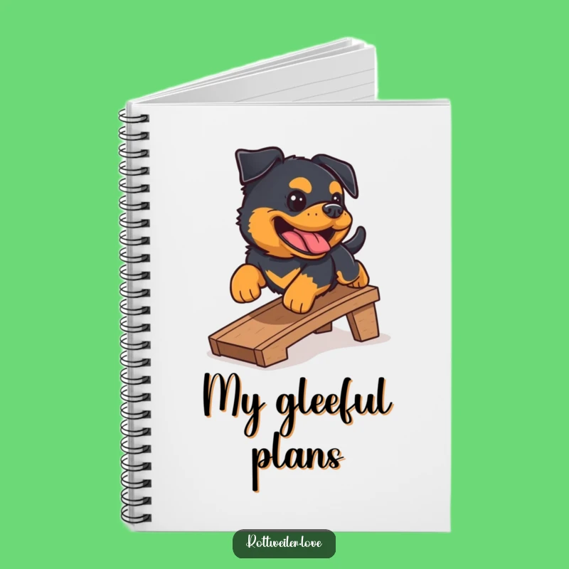 Rottweiler Ramp Notebook: Jot Down Ideas with Gleeful Energy