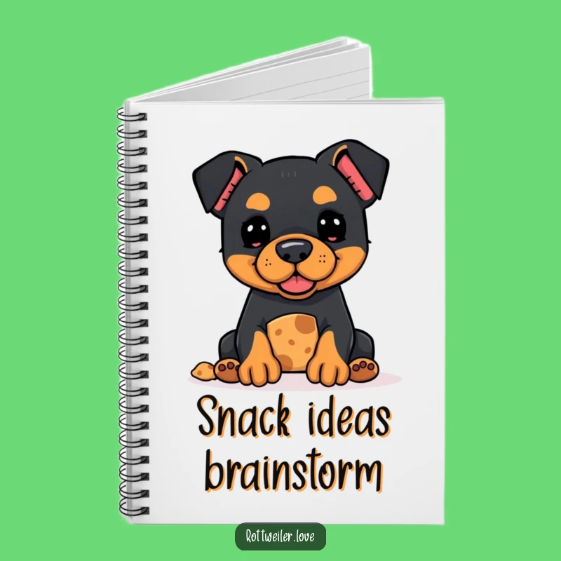 Funny Kawaii Rottweiler Treat Notebook - Journal Your Sweet Thoughts Gift