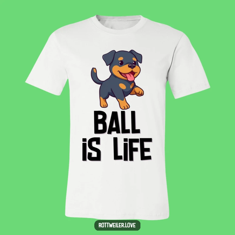 Funny Rottweiler Fetch T-Shirt: Wearable Humor for Energetic Dog Owners