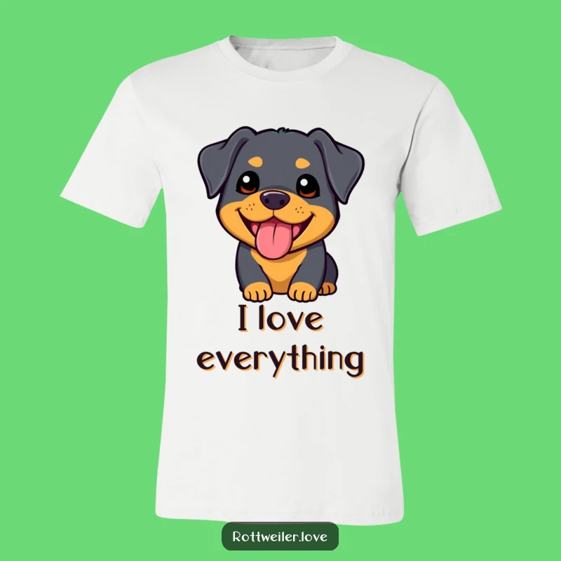 Funny Kawaii Rottweiler Tee: Wear Your Love for Adorable Dogs
