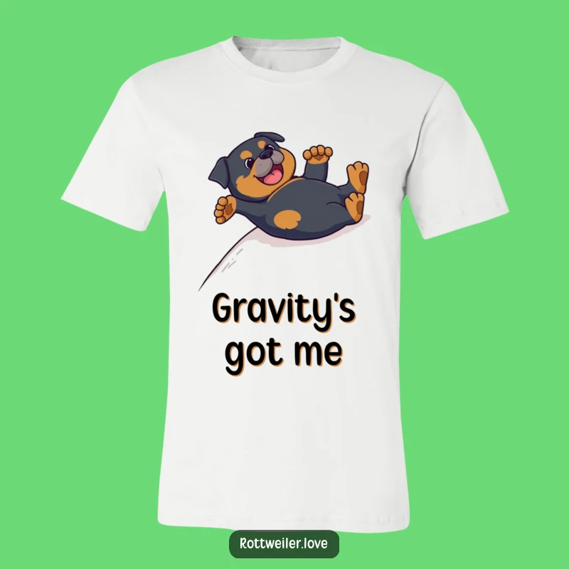 Funny Rottweiler Backslide T-Shirt - Hilarious Dog Lover Apparel Gift