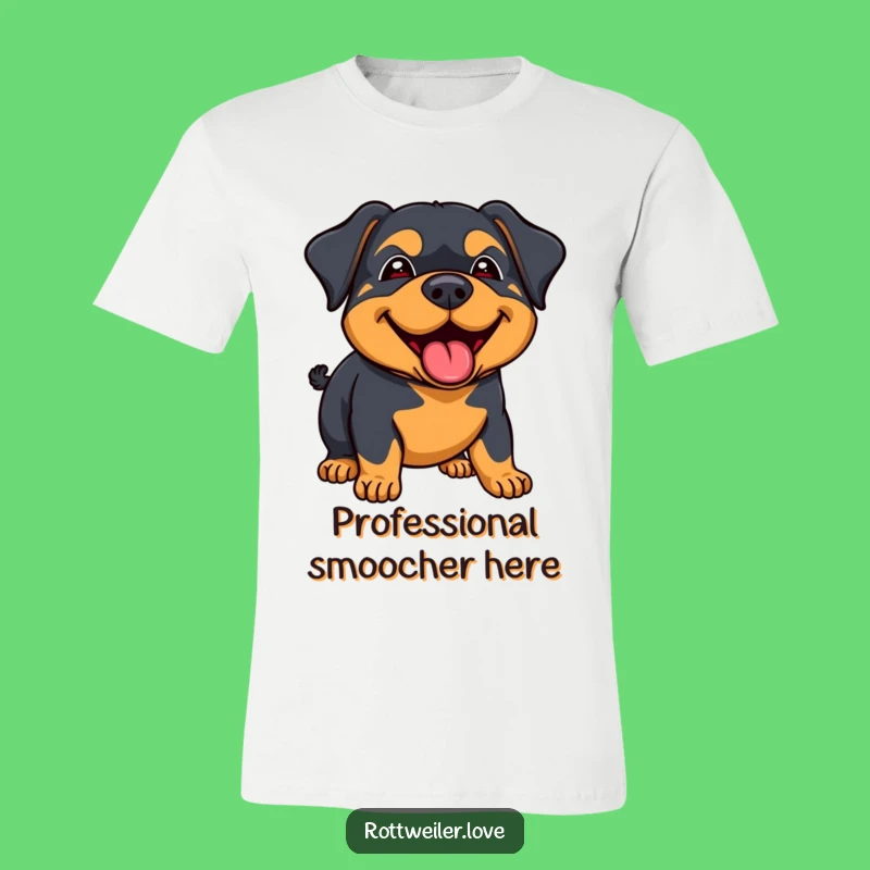 Funny Rottweiler Lick T-Shirt: Joyful Dog Hug, Happy Wear!