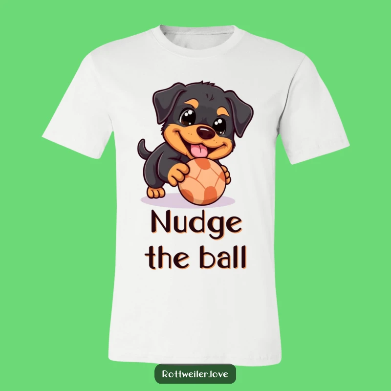 Funny Rottweiler T-Shirt: Happy Eyes, Ball Play, Adorable Dog Tee!