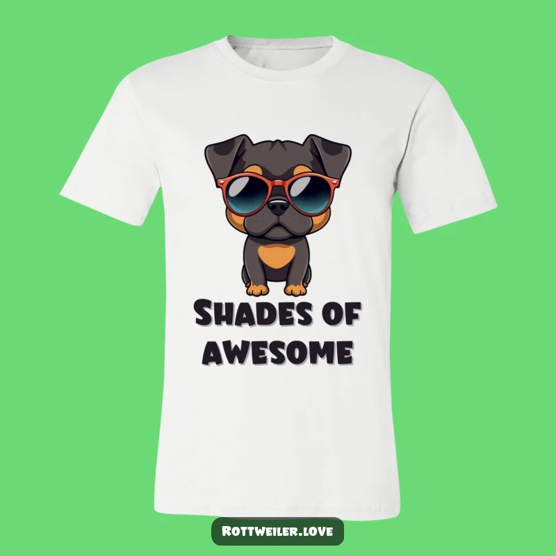Funny Rottweiler Shades T-Shirt - Cool Dog Lover Apparel Gift