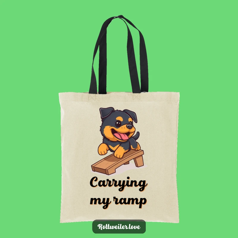 Rottweiler Ramp Tote Bag: Carry Your Fun with Canine Charm